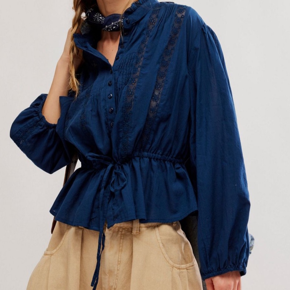 FREE PEOPLE Best Of Me Blouse - Big Dipper - Picture 4 of 7